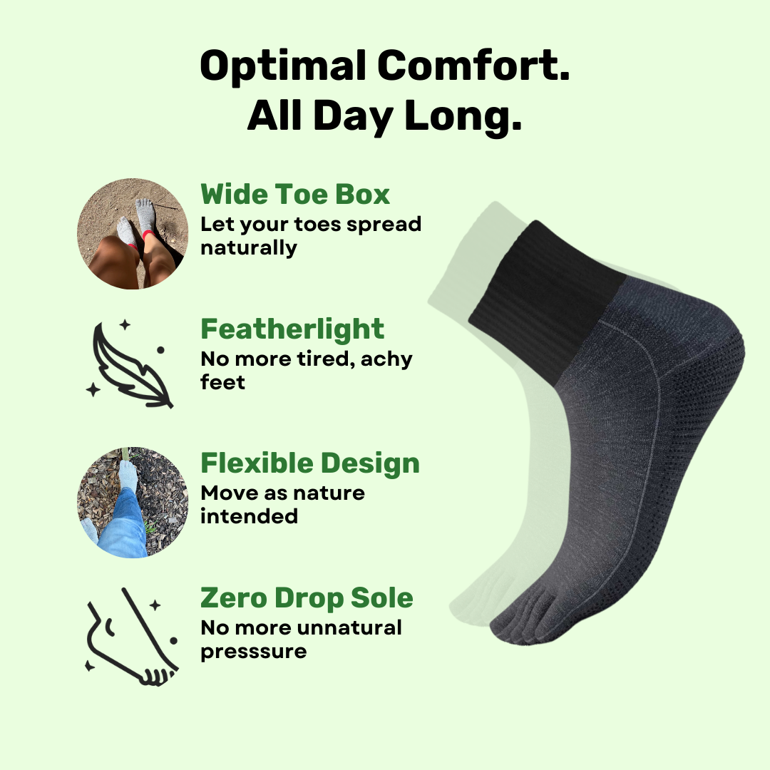 Qomfy® - Grounding Barefoot Socks